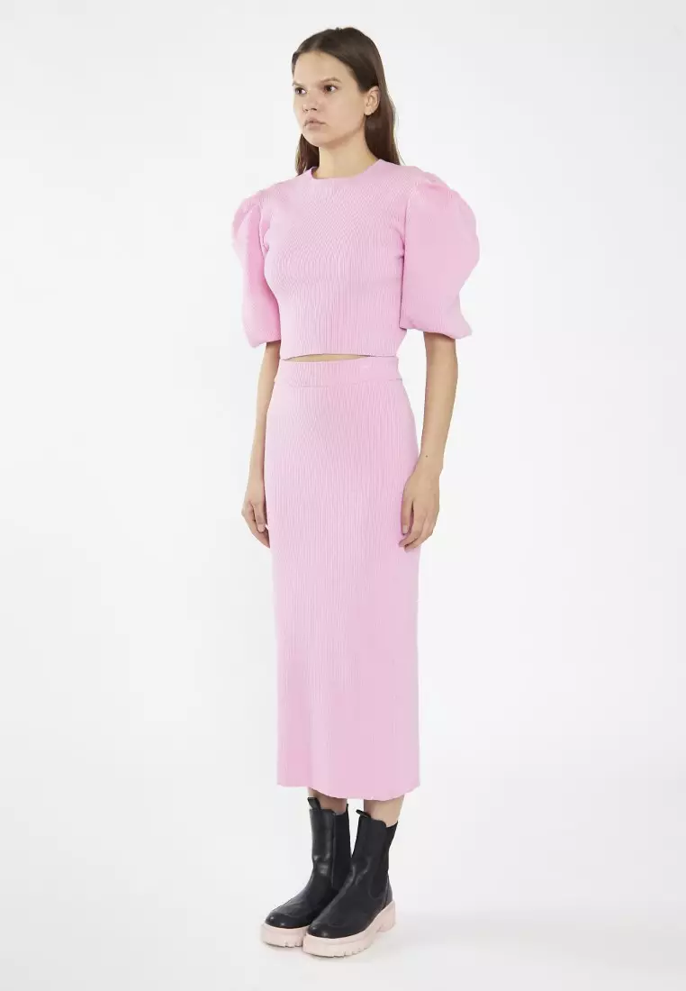 Bubblegum Round Neck Knitted Jumper
