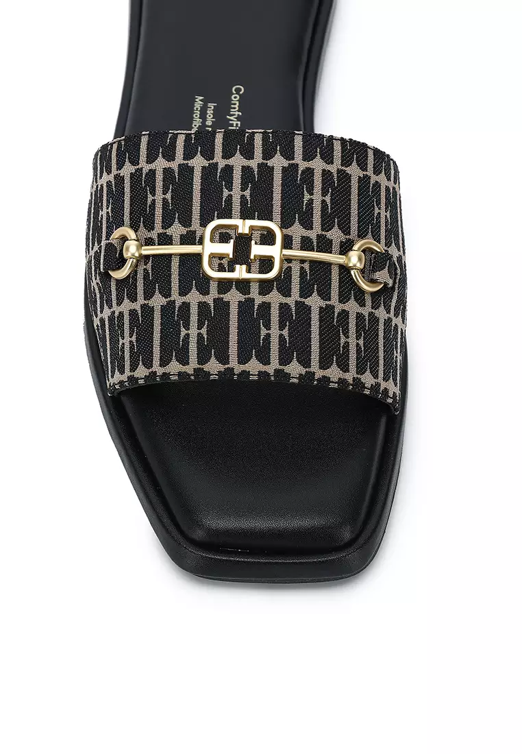 Margot Comfy Fit Footbed Microfiber Leather Sandals