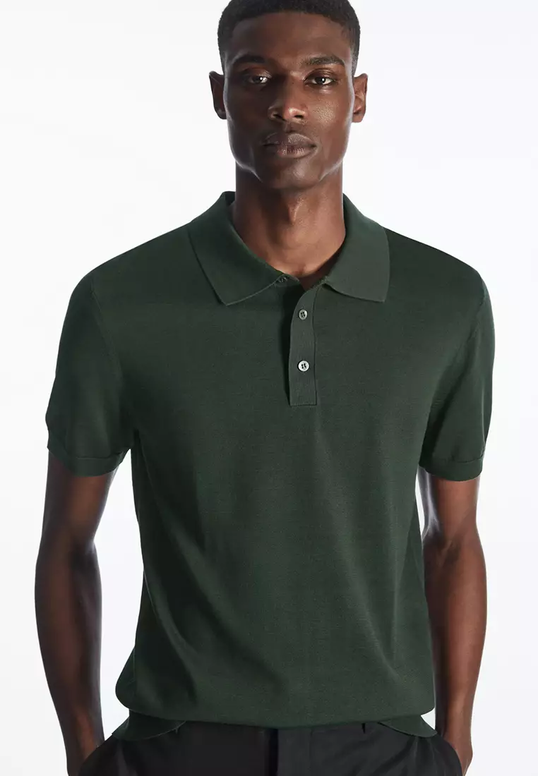 Silk blend new arrivals polo shirt