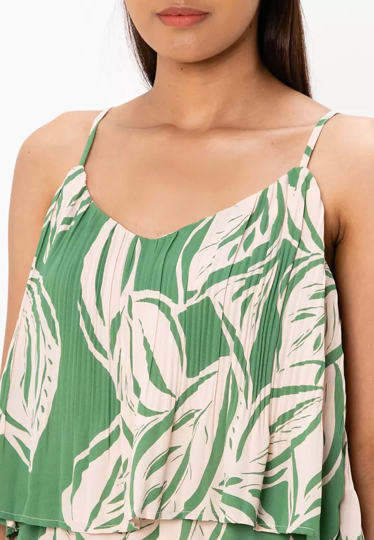 Life Poly Plisse Playsuit