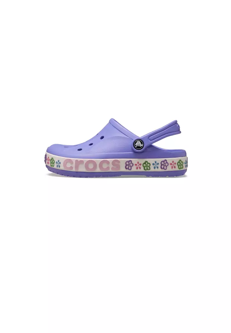 Toddler Bayaband Flower Band Clog  in Digital Violet