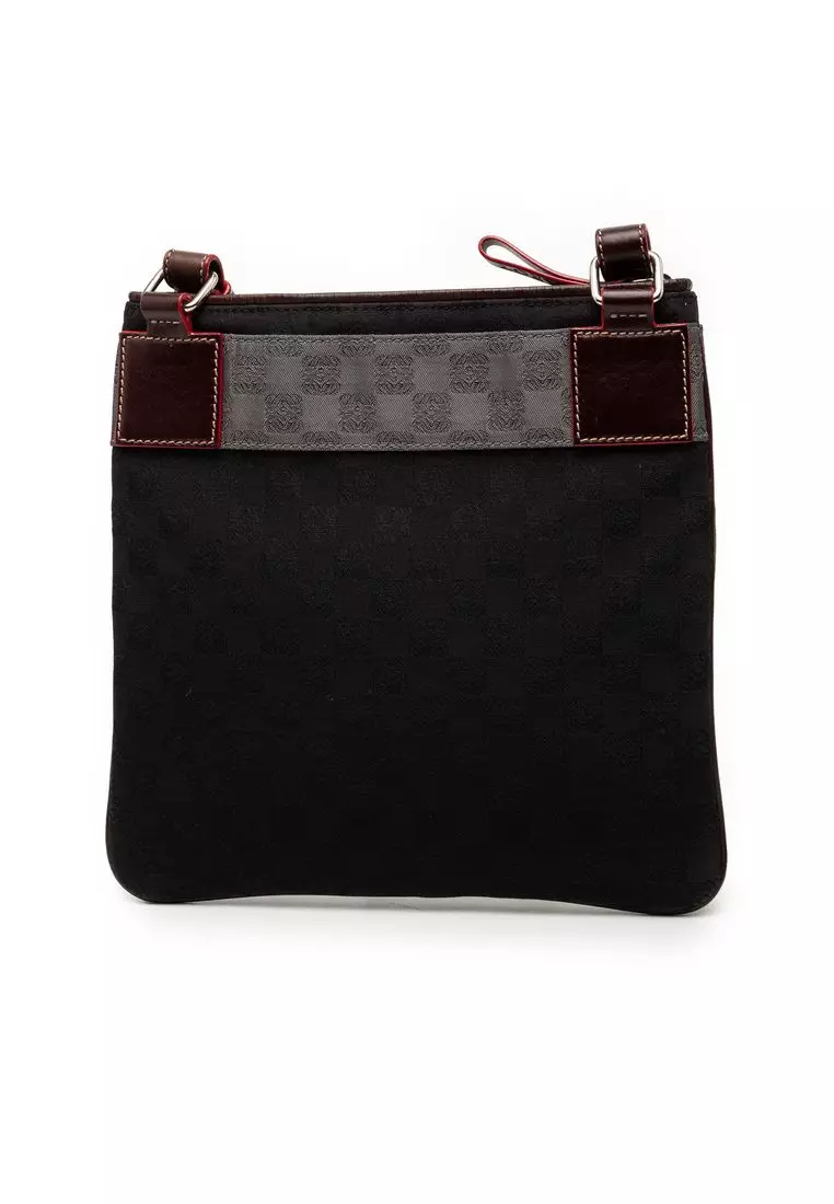 Pre-Loved Loewe Anagram Canvas Crossbody