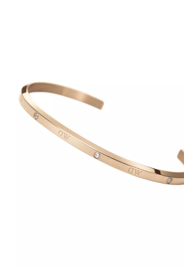 Classic Lumine Bracelet Rose Gold Small/Large - Stainless Steel Bracelet cuff for women and men - crystals