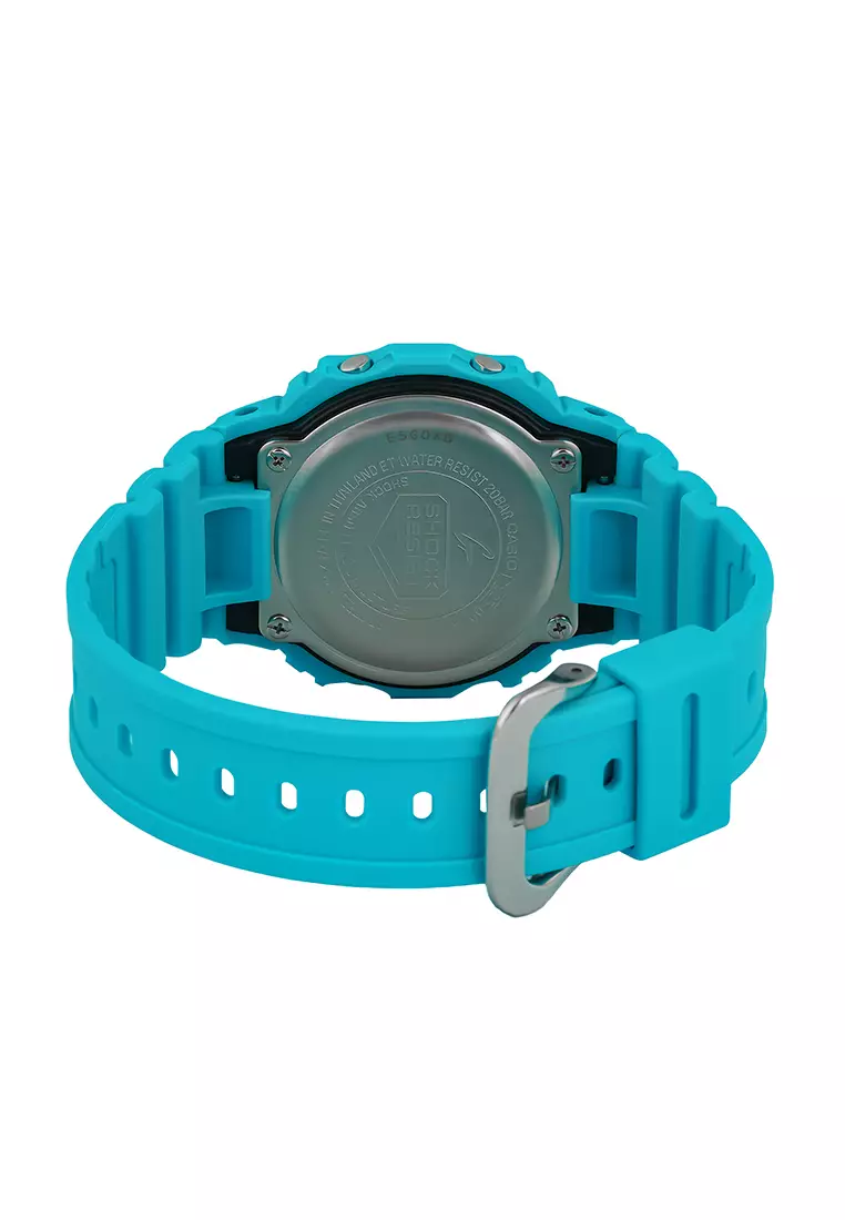 Casio G-Shock DW-5600EP-2D Light Blue Resin Band - Jam Tangan Digital Pria