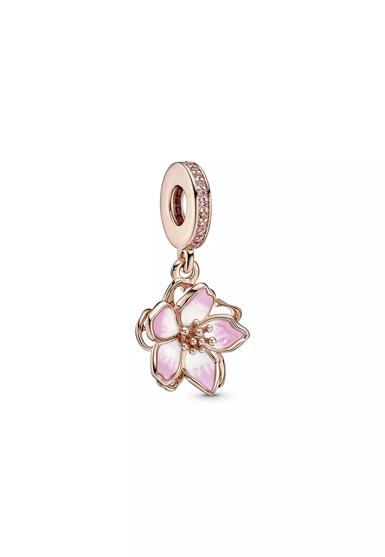 Pandora 14K Rose Gold-Plated Cherry Blossom Dangle Charm