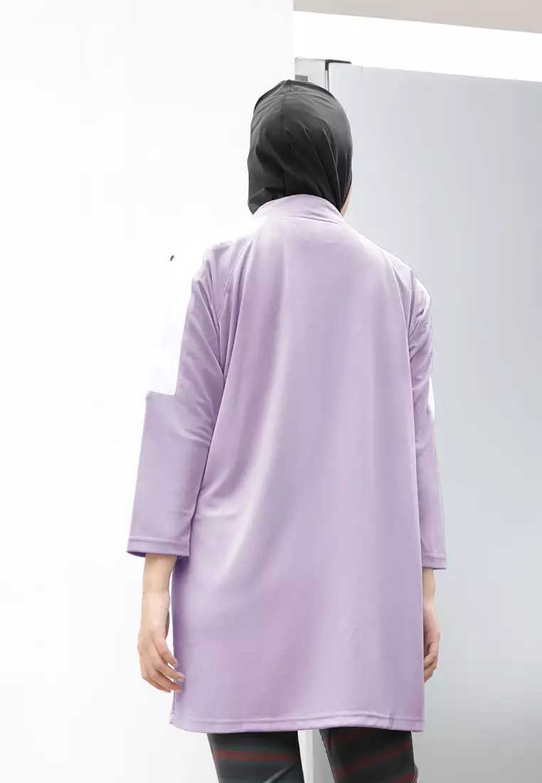 Zelena - Noa Zipper Sport Tunic | Atasan Olahraga Wanita - Purple