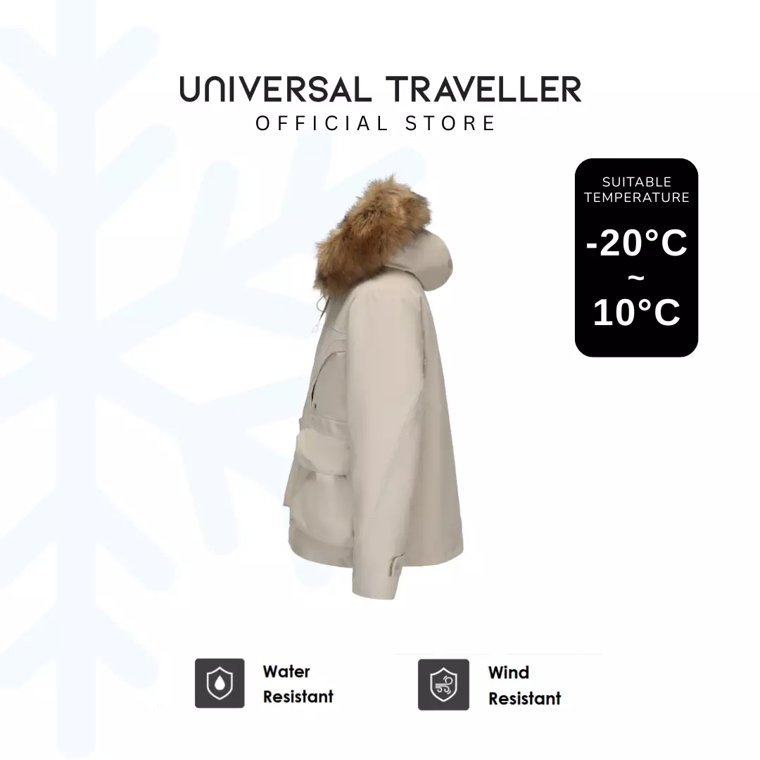 Universal Traveller DOWN JACKET TOPPED WITH A LUXURIOUS FUR-LINED HOOD DJ24029