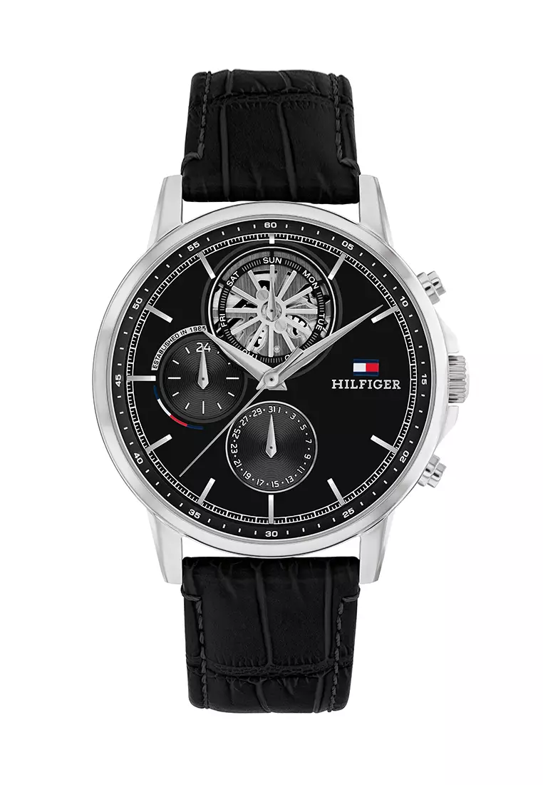 Black Tommy Hilfiger Watch Leather Band Buy Tommy Hilfiger Watches