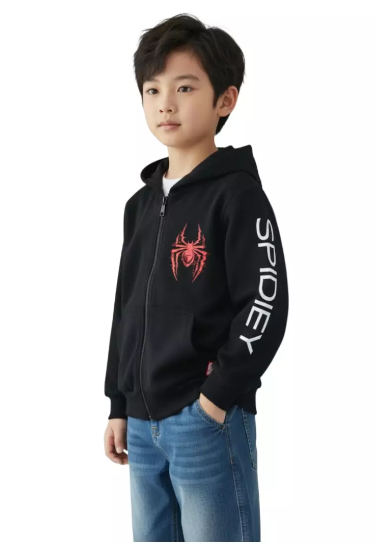 Boys Licensed Graphic Hooded Jacket "Spidey Glitch"