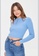 FOREVER 21 blue Ribbed Sweater-Knit Henley Top 5EFADAA2E38512GS_1