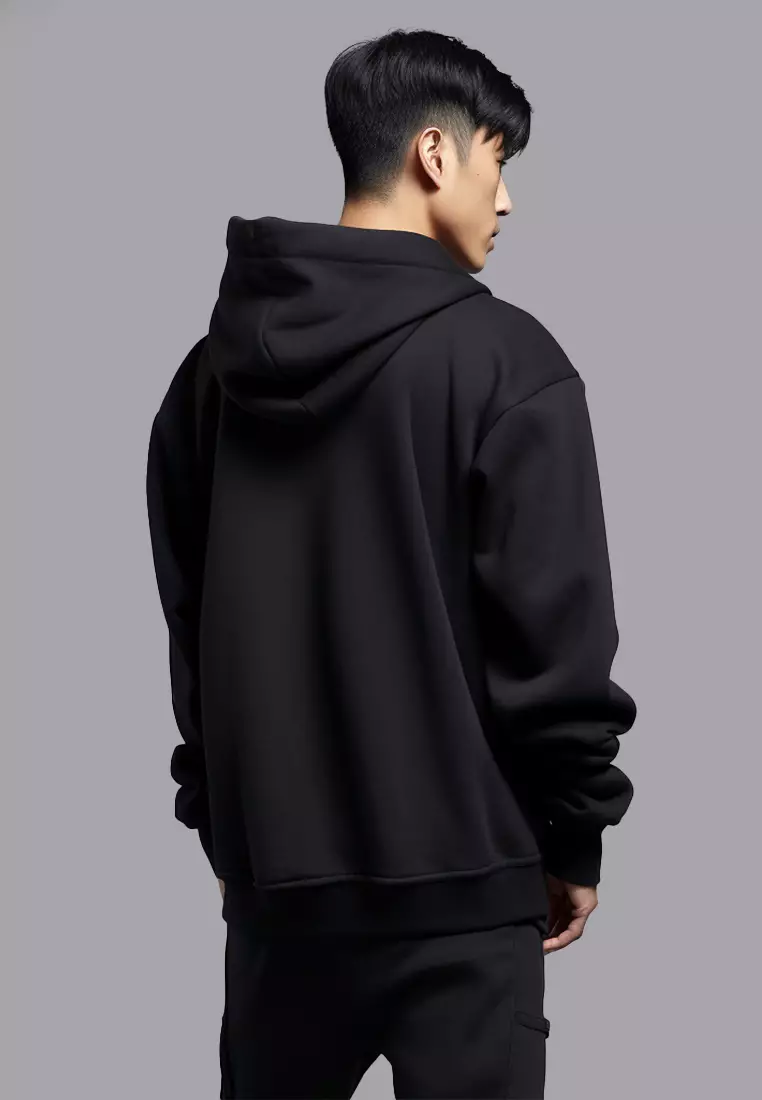 MT872R Men Hoodie Inverted blk - XL