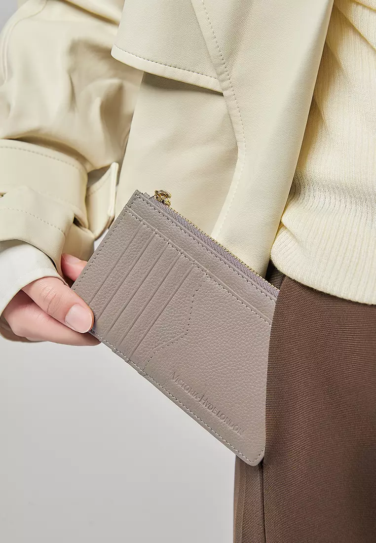 Amilie 卡包 真皮环扣小号拉链卡包 10+卡位-裸色