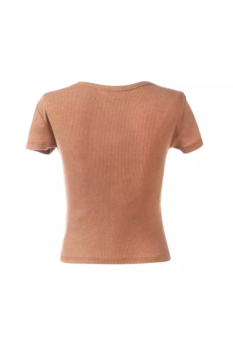 Atasan Rajutan Kancing Coklat