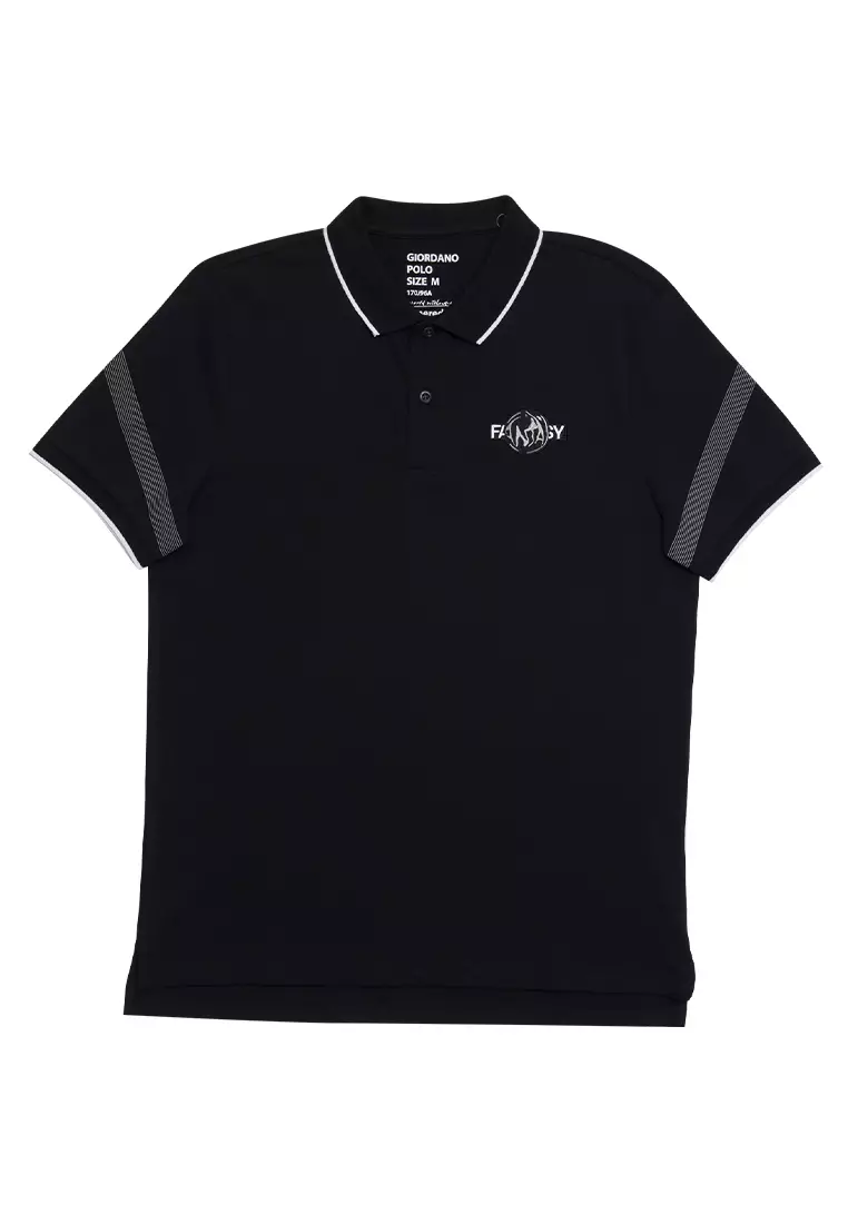 Giordano black 2025 polo shirt