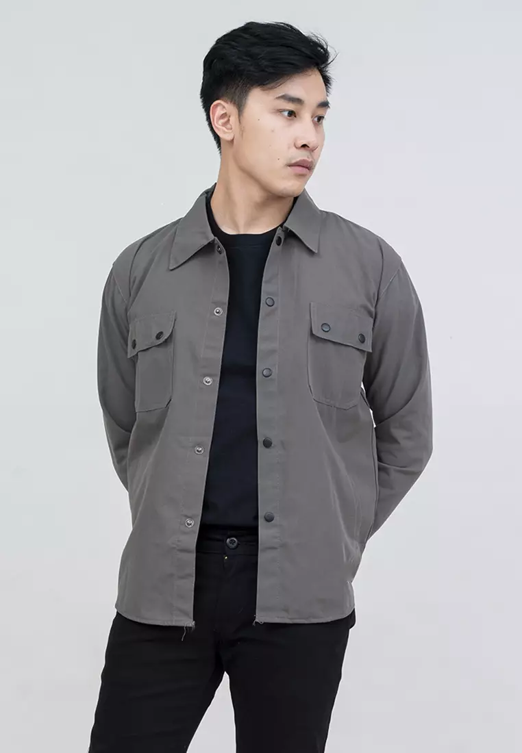 houseofcuff jaket parka abu tebal pria unisex strong n fearless