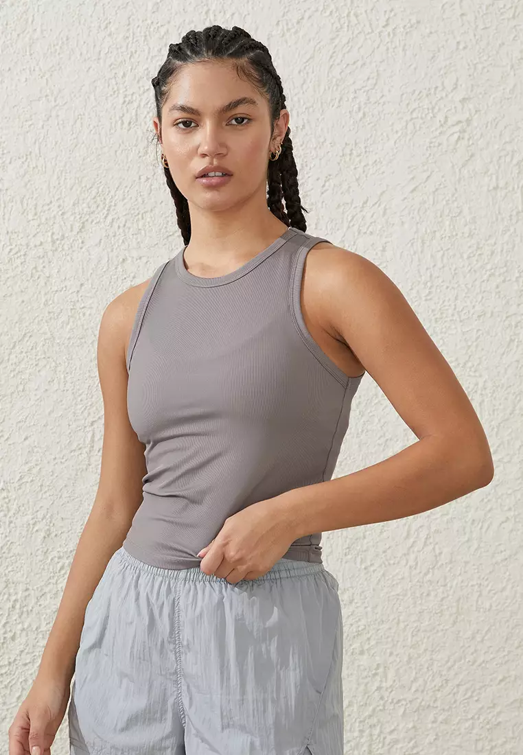 Long Ribbed Rib Racerback Tank Top Cotton Stretch Quality Tunic Basic :  : Clothing, Shoes & Accessories