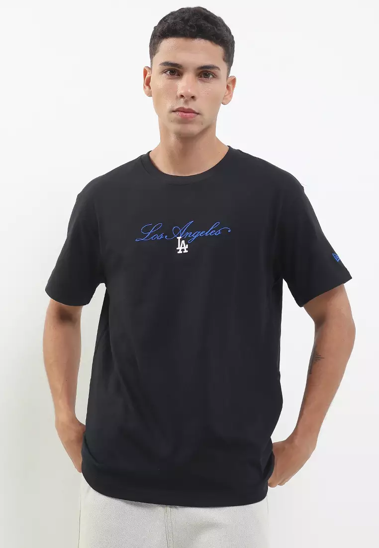 Short Sleeve Tee Los Angeles Dodgers Cross Panels Script