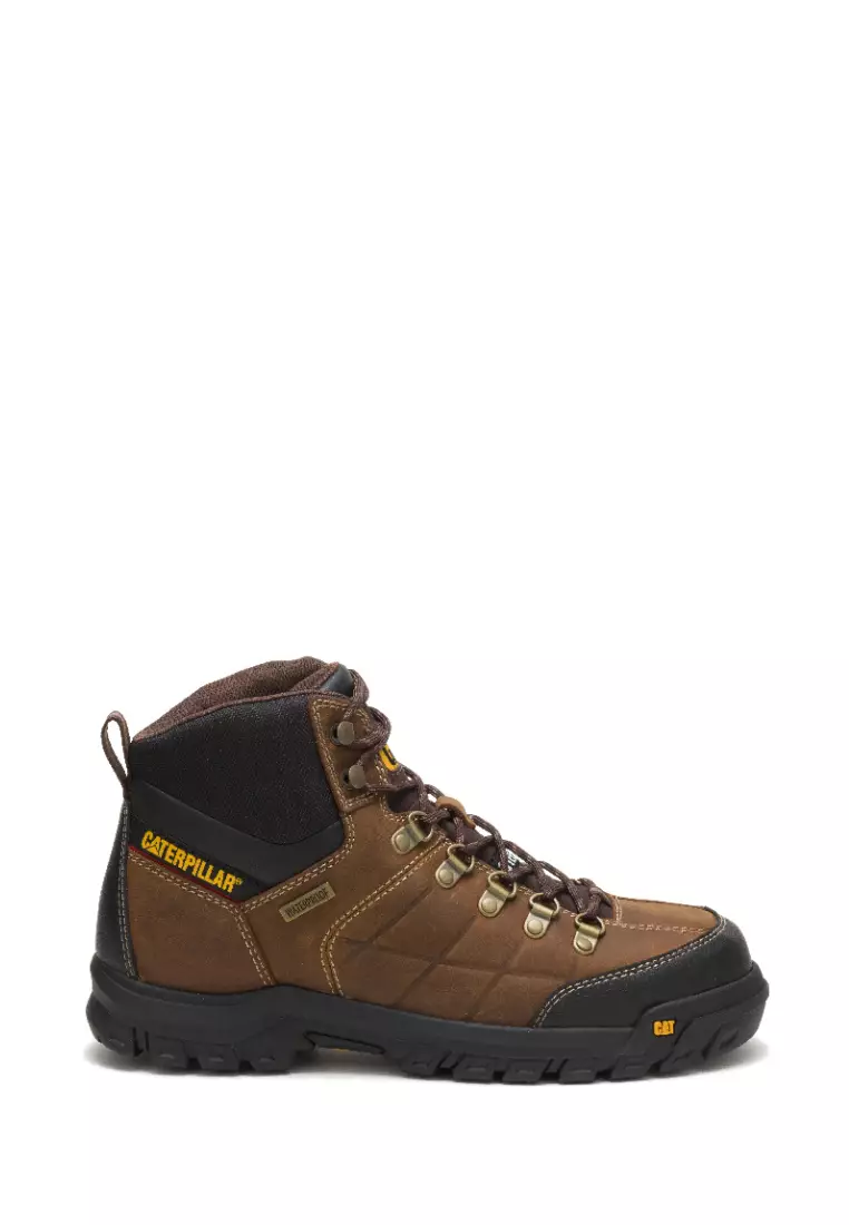 Caterpillar Men s THRESHOLD Waterproof Steel Toe Work Boot Real Brown P90935