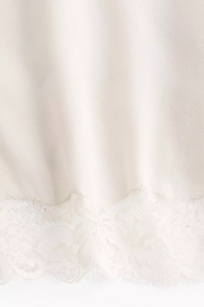 MAMA Lace-trimmed strappy top