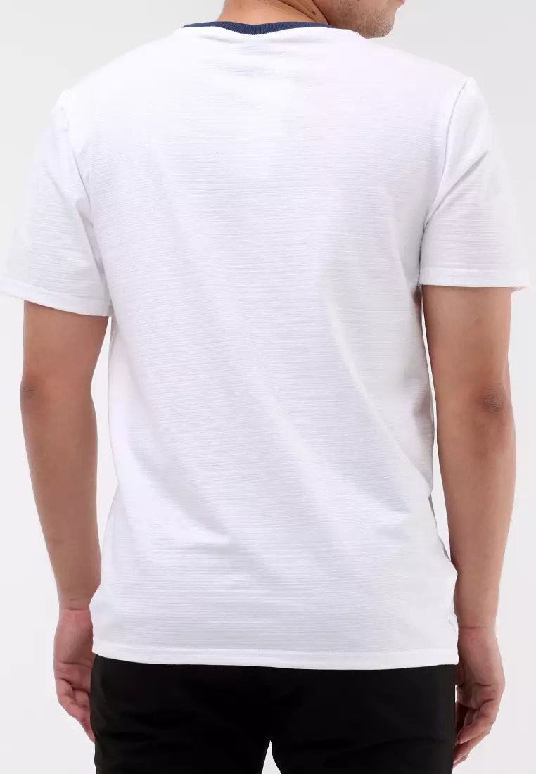 Round Neck Streaky Short Sleeves