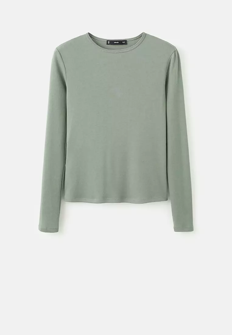 Ribbed Long-Sleeved T-Shirt
