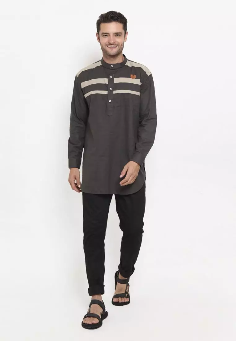 Zayidan Baju Koko Gamis Muslim Pria Rauf - Abu