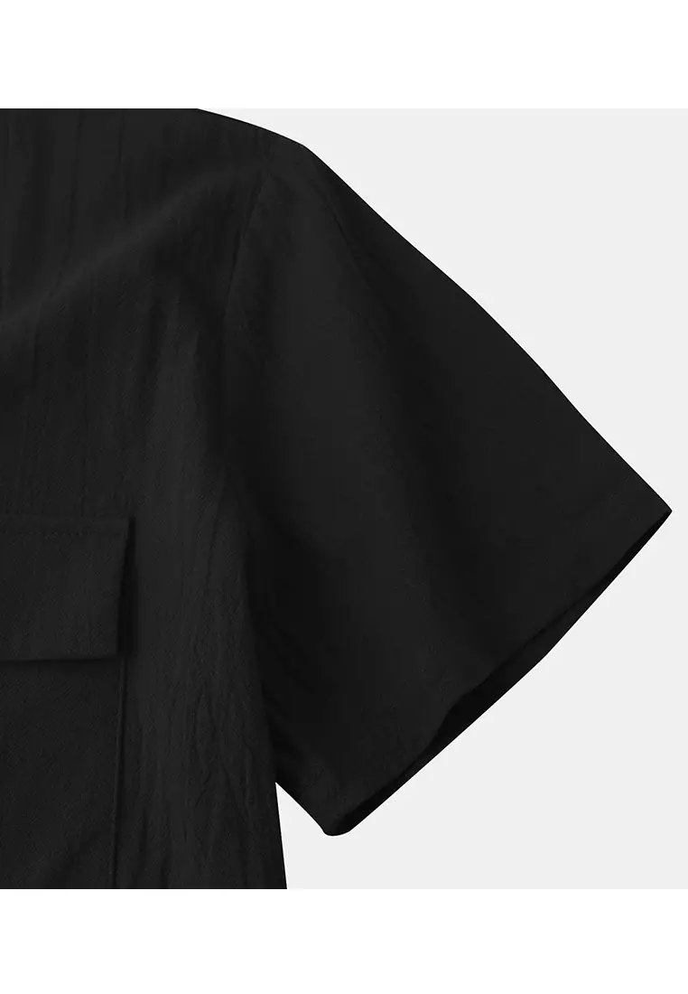 Loose Square-neck Linen Shirt YL-SKD01