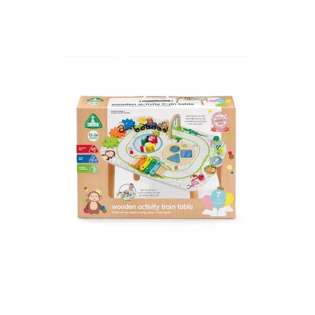 ELC Wooden Activity Train Table - Mainan Kereta Kayu Anak