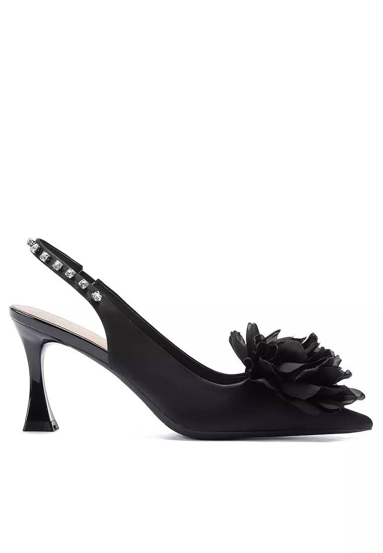 Discount on Twenty Eight Shoes  shoes - SKU: 7CM Floral Slingback High Heels IF73227