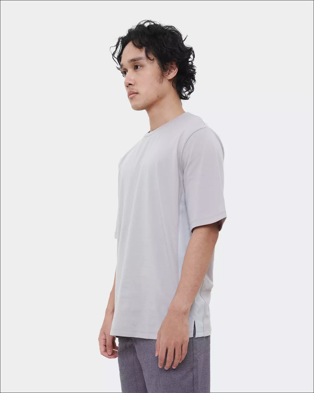 MANZONE Kaos pria lengan pendek  PAPER - grey