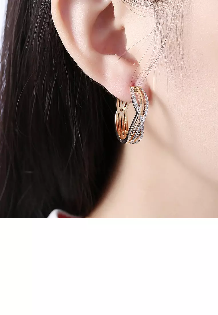 Gold best sale line earrings