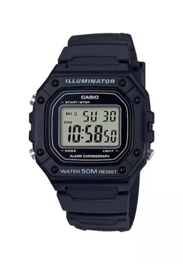 Buy Casio Watches Casio Men s Digital W 218H 1A Black Resin Band