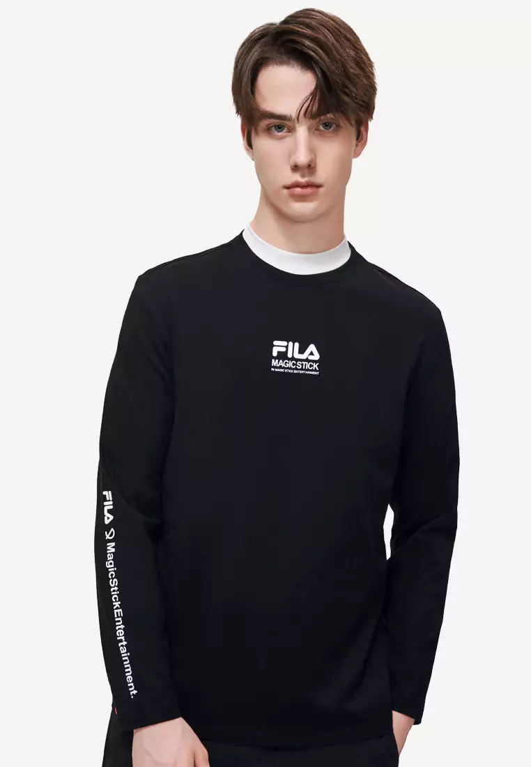 FILA FILA x MAGIC STICK Logo Men's Cotton Long Sleeve T-shirt 2023