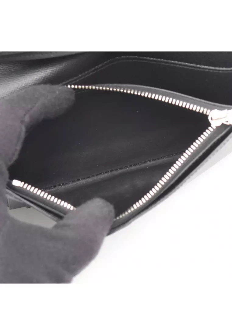 Pre-Loved Louis Vuitton Portefeuil Brother Damier Graphite Bi-fold Long Wallet PVC leather black