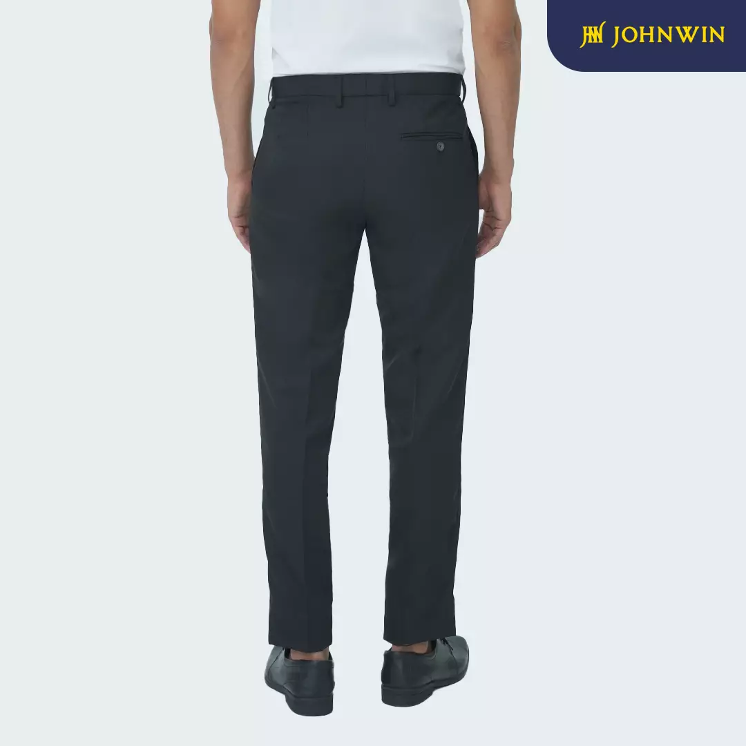 Johnwin - Celana Formal - Celana Pria - Hitam - Polyester - Slim Fit - F.1015.010.110.C