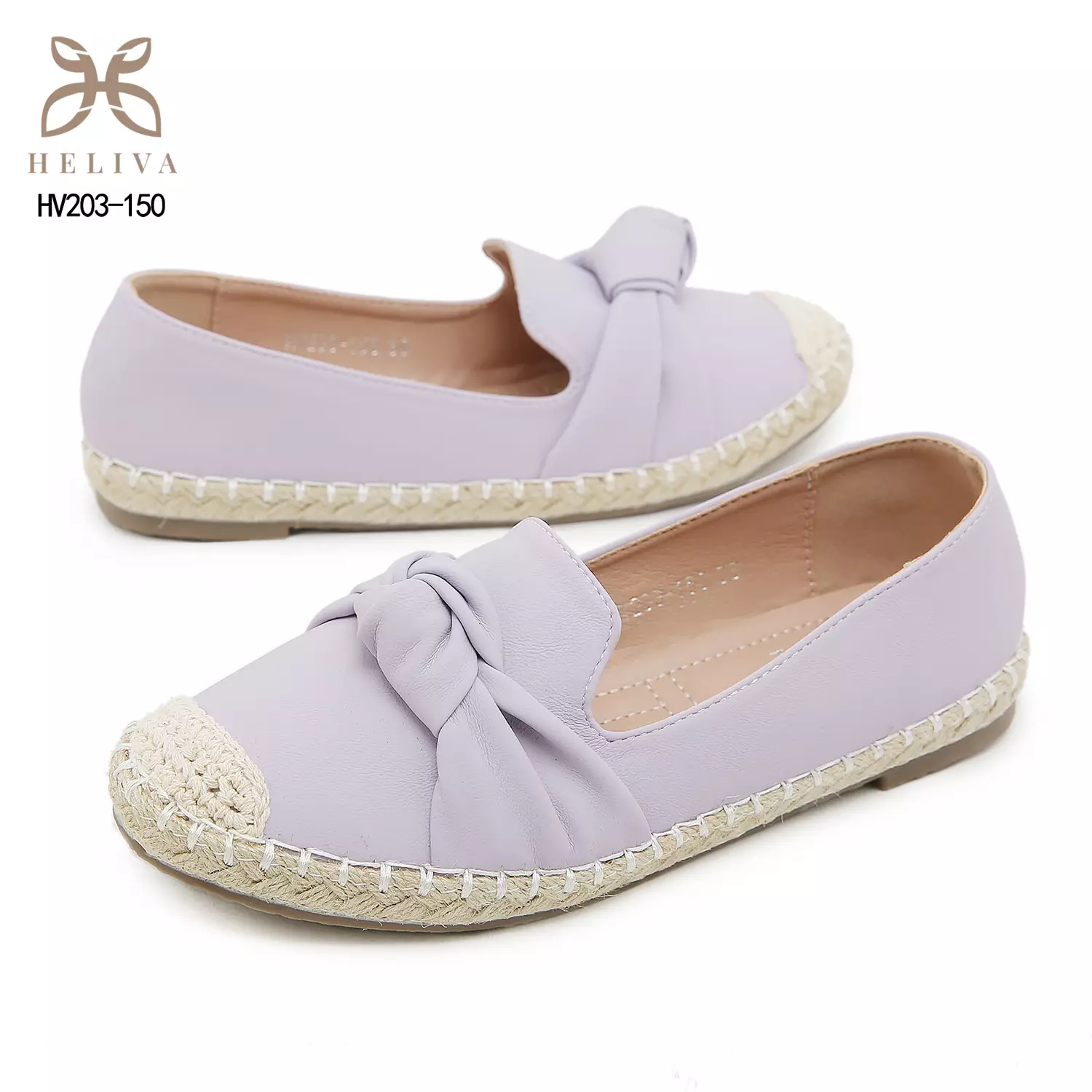 HELIVA YUNNA Stylish Slip On Shoes with Decorative Bow and Espadrille Accent HV203-150