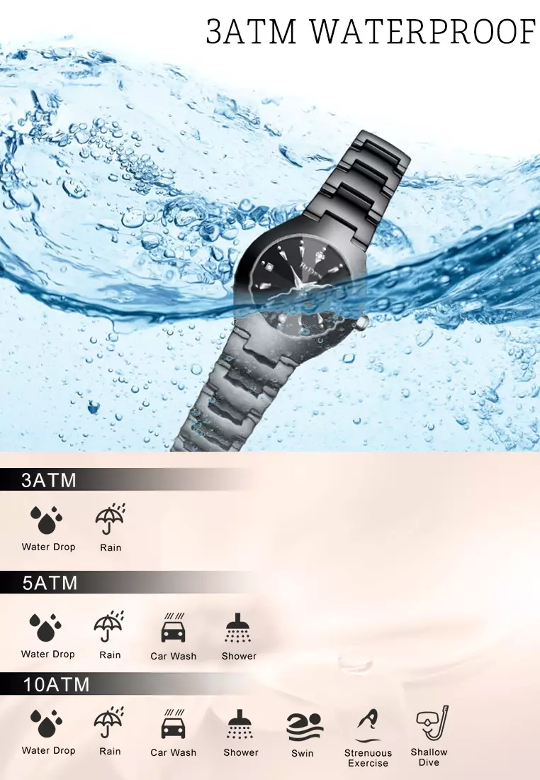 Jam Tangan Wanita Tali stainless steel Mode Bisnis  3 ATM Anti Air