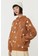 H&M brown Oversized hoodie 5FDADAA3427596GS_1