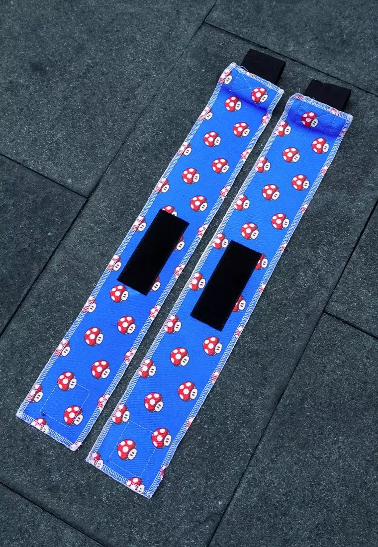 TB009 Wrist Wrap Weighligting Oly Lifting Td Bolt blue mushroom