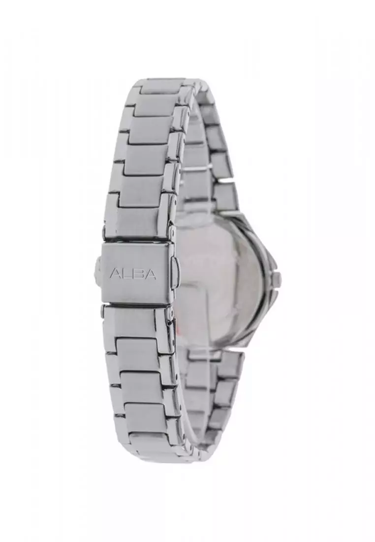 Jam Tangan Alba Fashion AH7J65 Strap Stainless Steel Silver