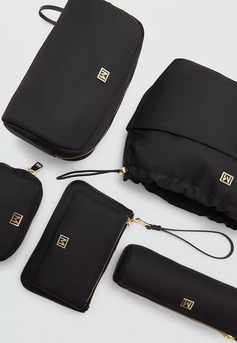 Zipped Nylon Cosmetics Bag