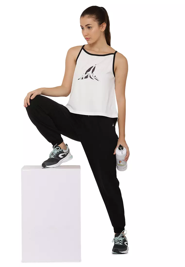 Women's Training/Running White Sleeveless Top