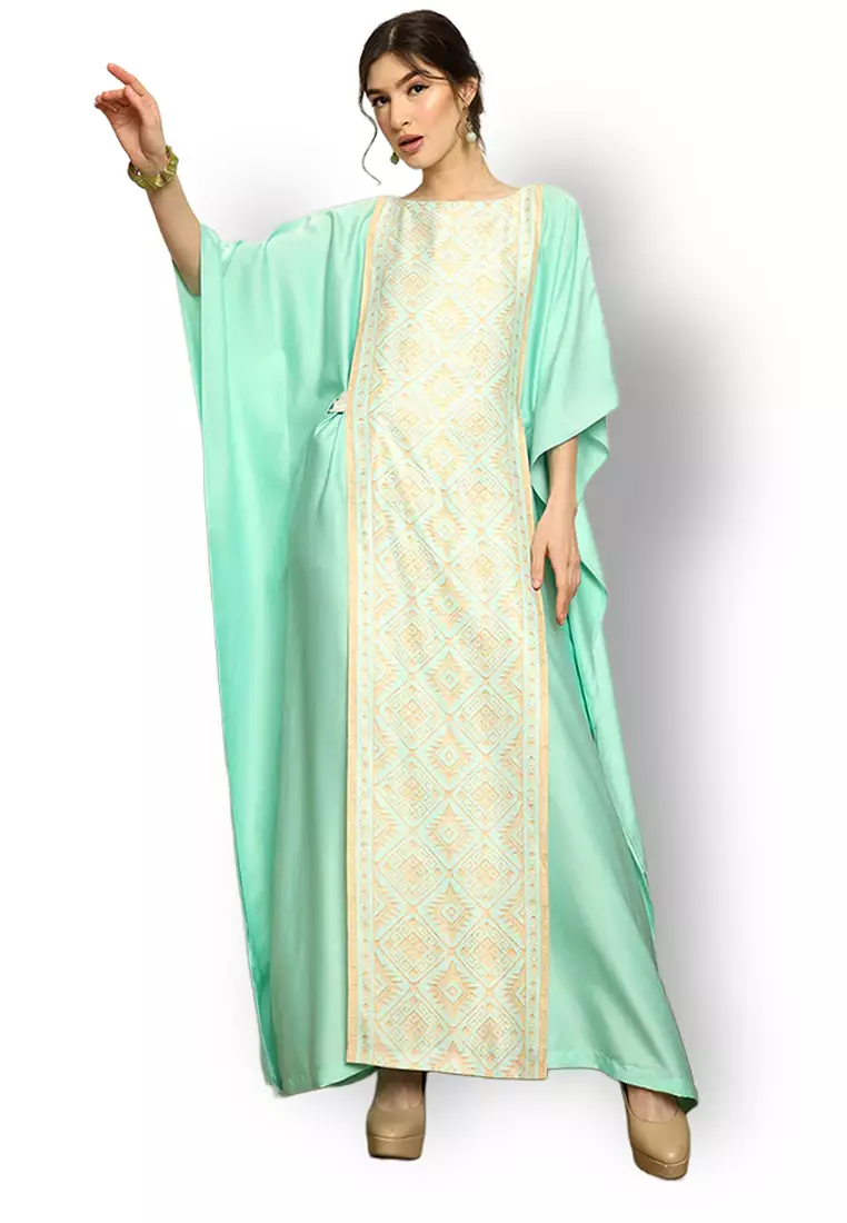 Kanzi Exclusive Short Sleeve Songket Kaftan