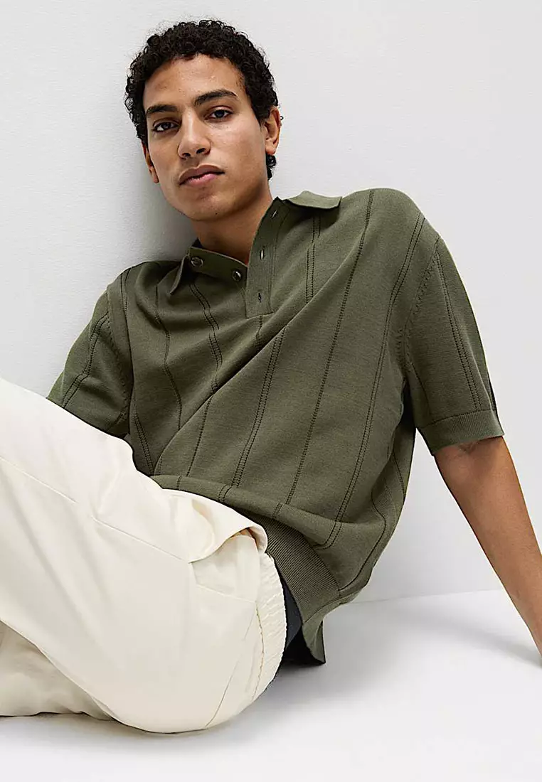 Pure Cotton Relaxed Fit Stich Polo