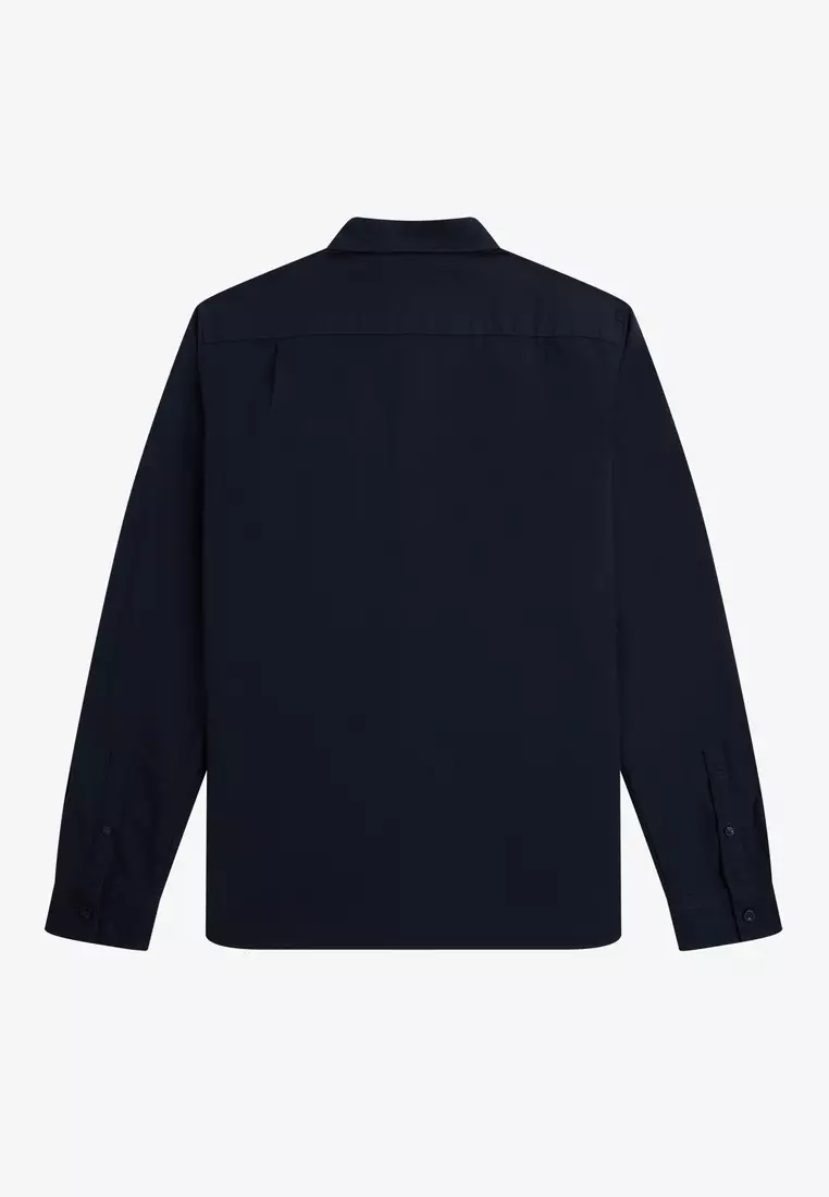 Fred Perry M5516 Oxford Long Sleeve Shirt (Navy)