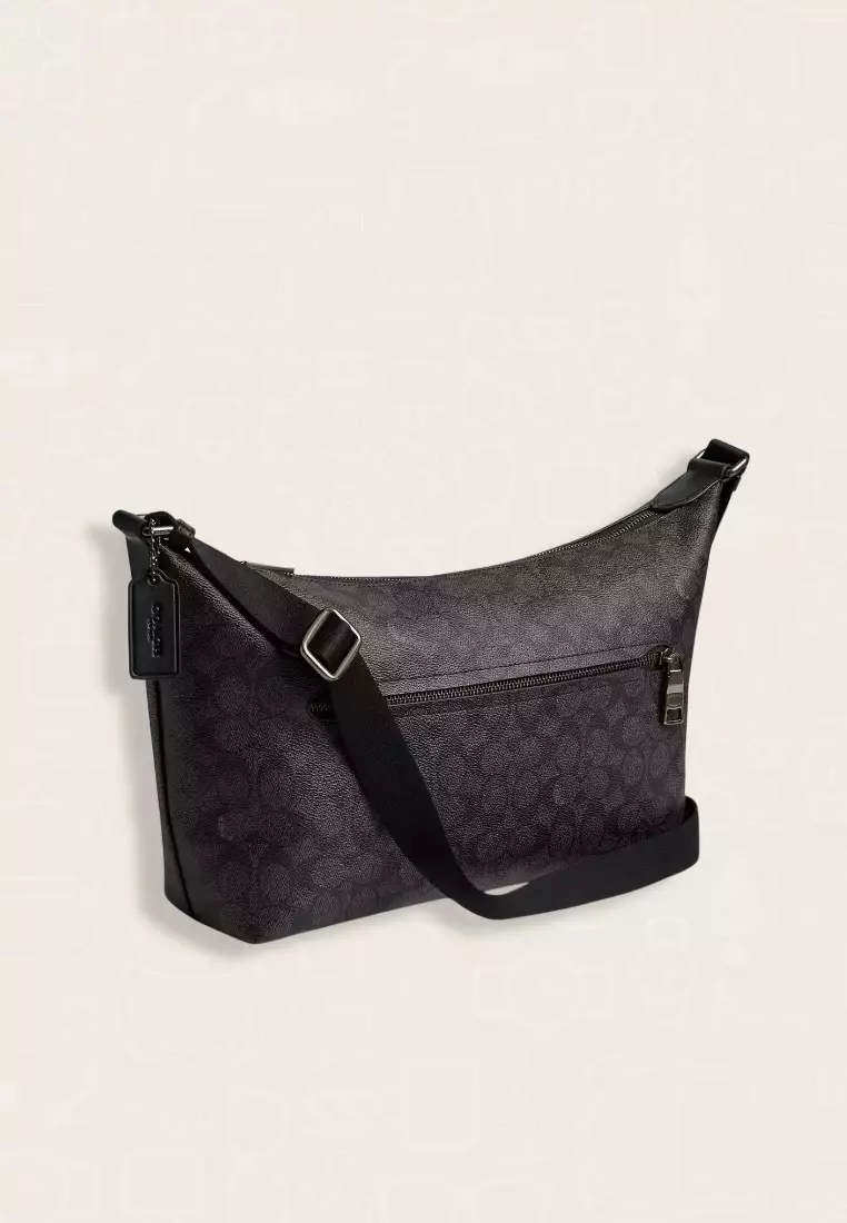 Jual Coach Coach Finn Crossbody Bag In Signature Canvas Charcoal