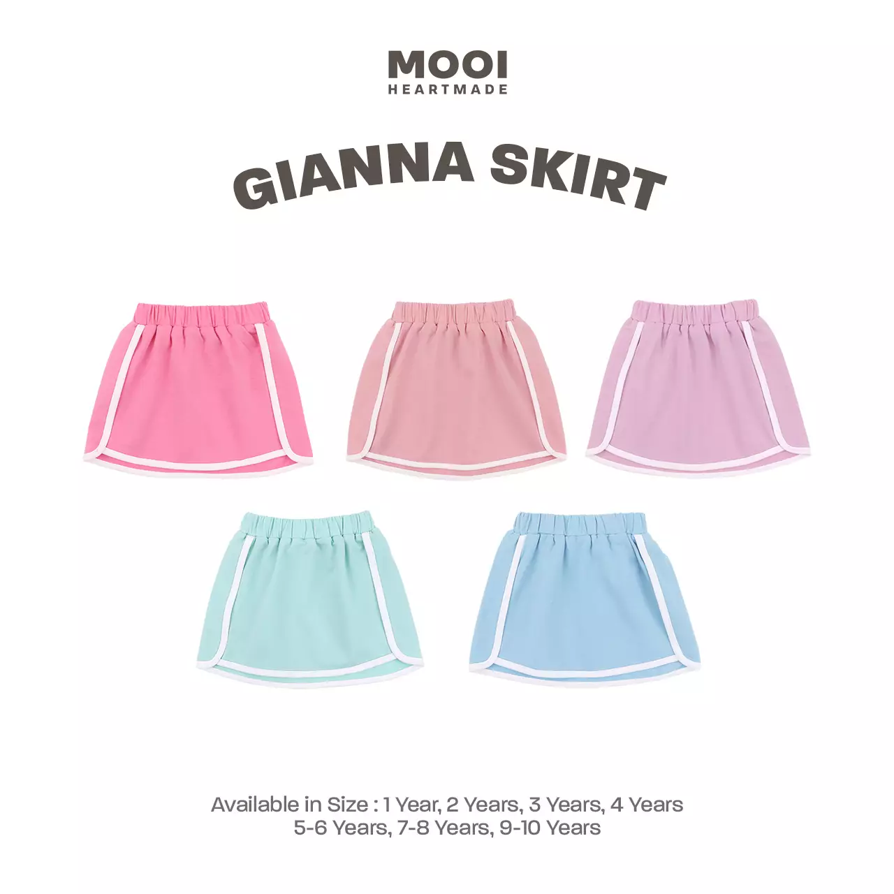 Mooi Rok Anak Perempuan Gianna Skirt - Pink Rose