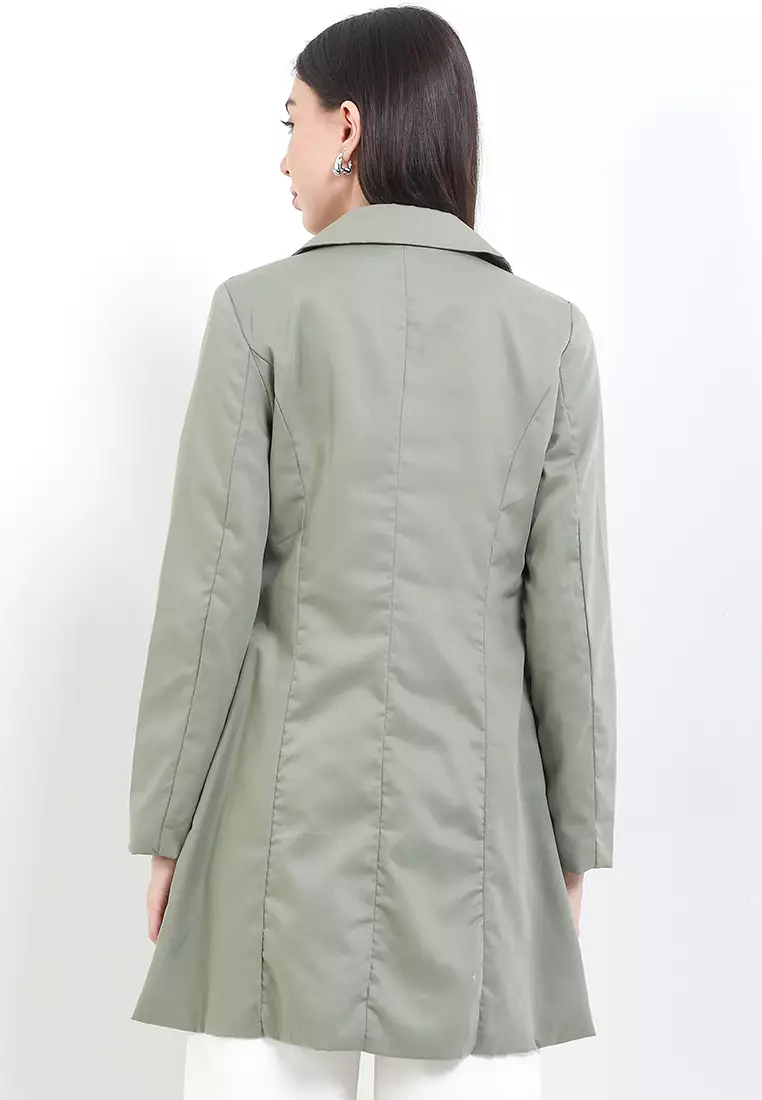 Double Breasted Long Blazer