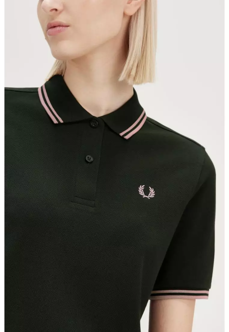 Fred Perry D3600 Twin Tipped Fred Perry Dress (Night Green / Dark Pink / Dark Pink)