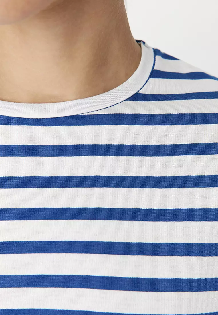 Striped Basic Knitted T-Shirt